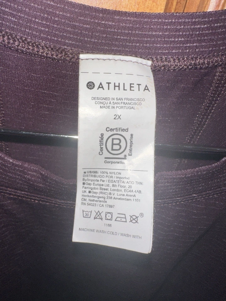 Camiseta Athleta Top Momentum Sin Costuras Entrenamiento Correr Ombre 880125 Para Mujer’s 2X Foto 2 de 4