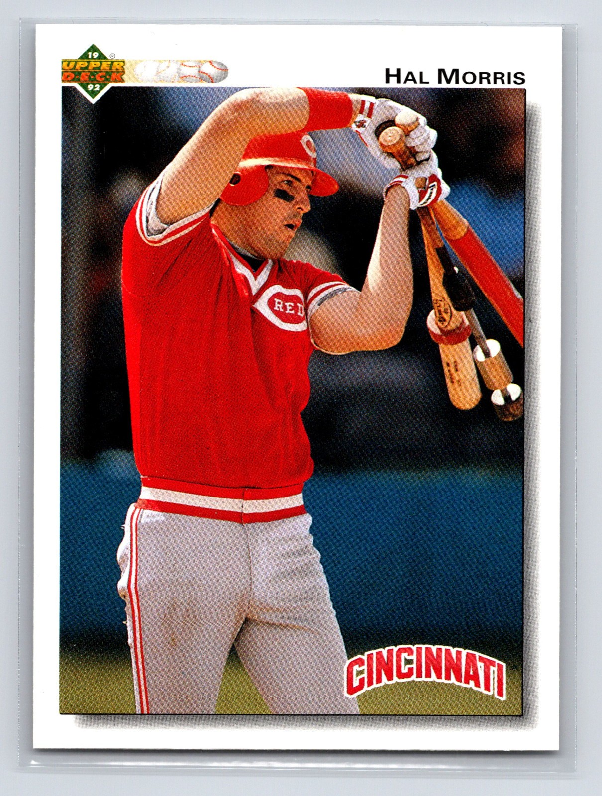 1992 Upper Deck - Hal Morris #121 Gold Hologram Cincinnati Reds Baseball Card