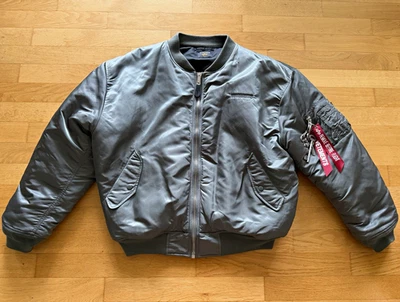 Original VETEMENTS x Alpha Industries MA-1 Bomberjacke Wendbar Grau/Schwarz XS - Bild 1 von 4