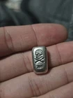Custom 1 Of 1 .999 Silver Hand Poured Pillow Bar Skull Cross Bones 1/3 Oz