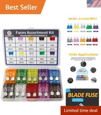 Certified 30Pcs Automotive Blade Fuses - 2A-35A for Enhanced Safety