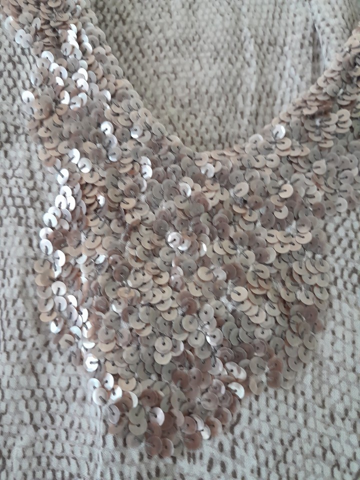 Jo EDEN MImimango Beach Dress /Cover Snake Print Sequins Size Small eBay