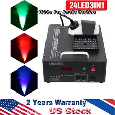 Smoke Fog Machine DMX DJ Party Vertical Spray Fog Stage Light RGB 24 LED Light
