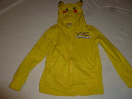 POKEMON GOTTA CATCH EM ALL KID HOODIE PIKACHU COSTUME M ZIP JACKET SWEATSHIRT   - Picture 1 of 4