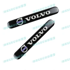 2pcs For VOLVO Black Car Trunk Side Fenders Door Badge Scratch Guard Sticker New
