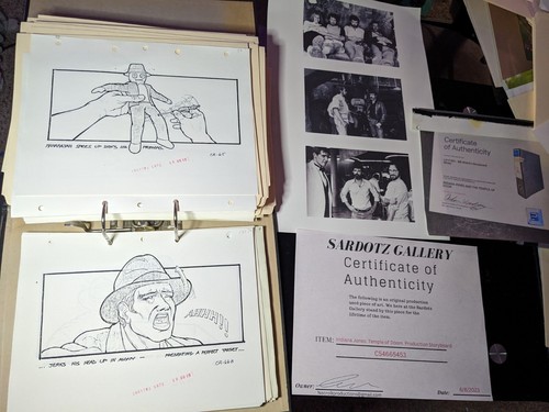 Indiana Jones Temple of Doom storyboard movie prop Spielberg  Lucas STAR WARS !! - Picture 1 of 19