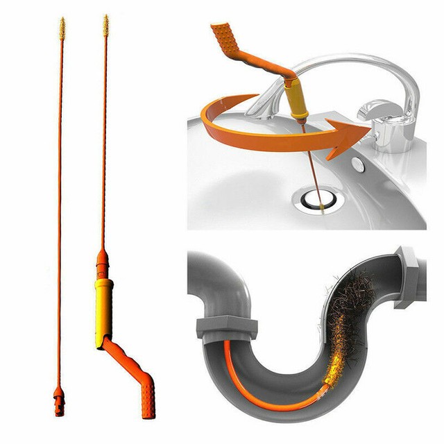 Pipe Blockage Cleaner Bathtub Drain Clog Unclog Hair Removal Hooks Barb