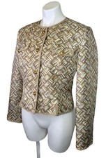 Adrianna Papell 100 Silk Jacket Blazer Button Up Lined EUC