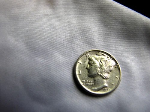 1943-D AU/UNC Mercury Silver Dime Denver Mint