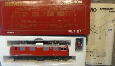 BEMO  1252 115    (Spur H0m)    E - Lok  RhB  605  + OVP  - geprüft