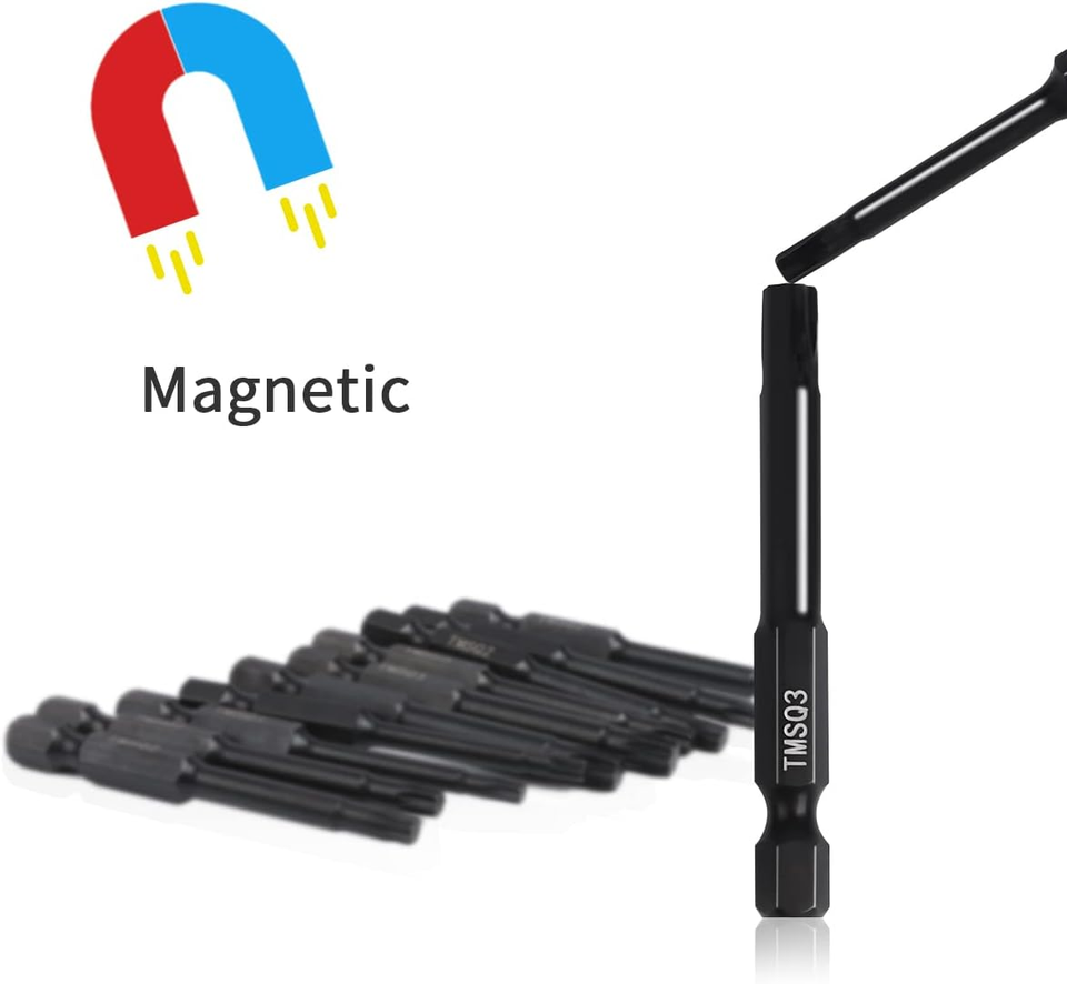 Double Square 8 Point Star Bit Set (10 Pack 2.3" Long Heads