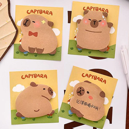 30Pcs Kawaii Capybara Special Shaped Sticky Note Portable Durable Message PapYR
