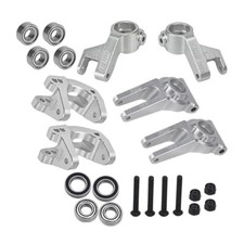 NEW GPM Alum Front C Hubs  Front Steering Block  Rear Hub Silver for Arrma