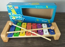 Stagg Metallophone with 8 Rainbow Keys and (2) Wooden Mallets - Music Instrument