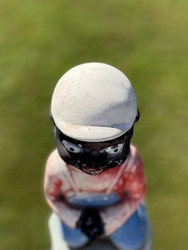 Vintage Americana Plaster Statue Sitting Fishing Boy With Pipe 9.5” - Picture 6 of 6