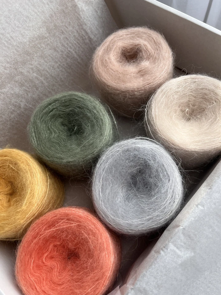 Kid Mohair Silk Yarn Lot Of 6 Cakes 300g - Image 3 of 4