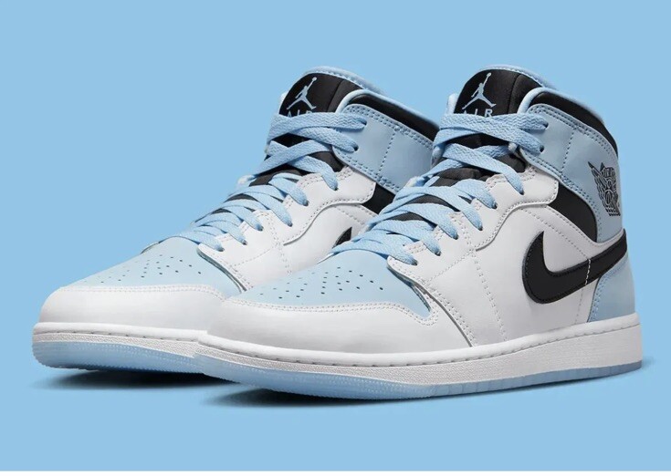 靴 Nike Air Jordan 1 Mid \"Ice Blue Nubuck\" Jordan 1 Mid SE Ice Blue (2023) Men's - DV1308-104 - US