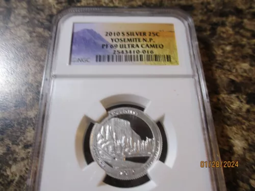 2010-S YOSEMITE N.P. SILVER QUARTER NGC PF 69 ULTRA CAMEO   016