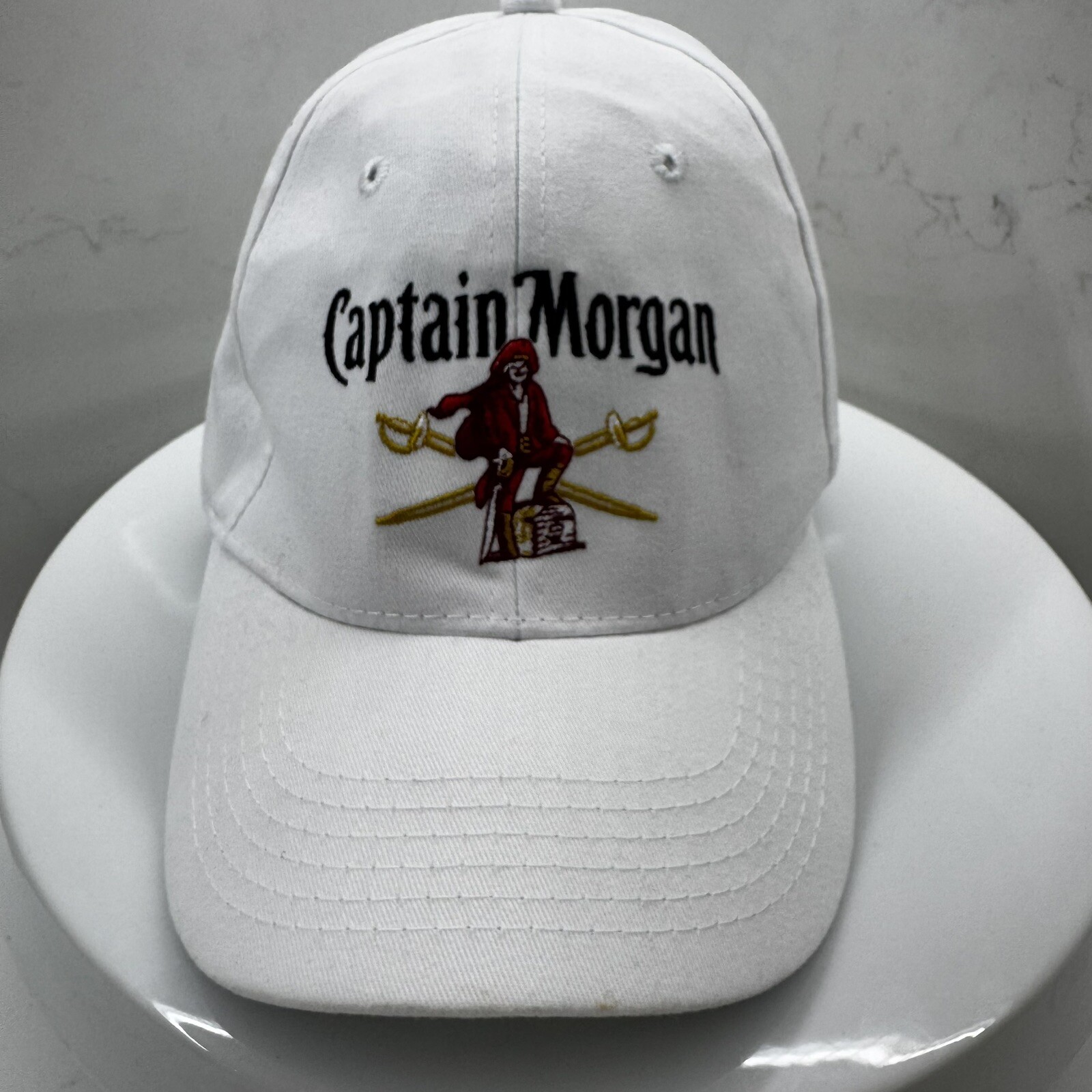 Captain Morgan white adjustable strap back hat - image 1
