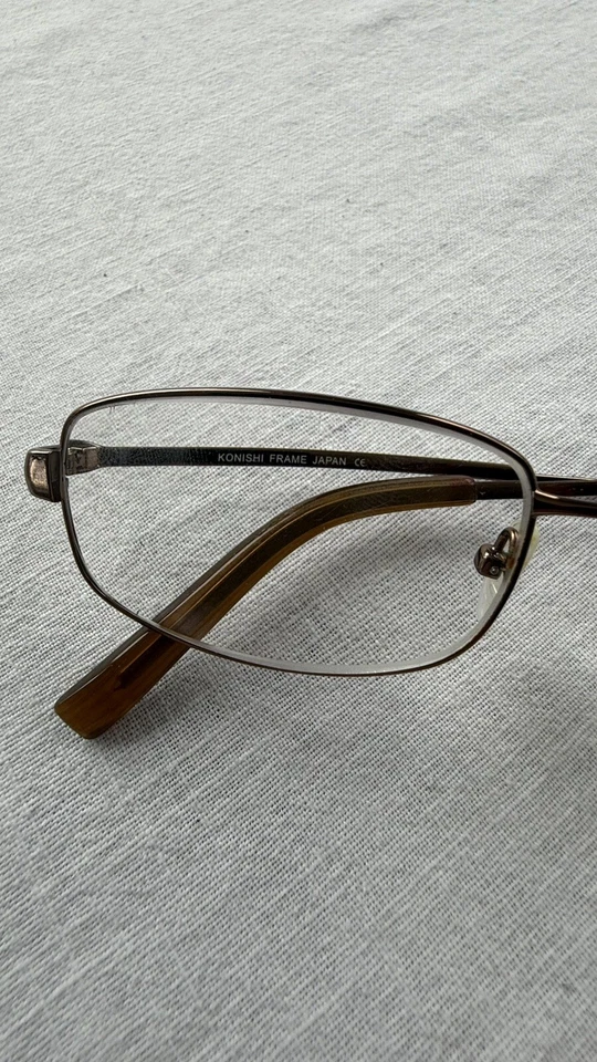 Konishi Flex Titanium Lt Brown Eyeglass Frame KF8554 54-19-143 Eyeglasses - Image 2 of 4