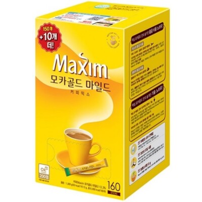 Neu Maxim Mokka Gold Mild 160 Sticks Instant Kaffee Mix Großpackung süßer Ges...