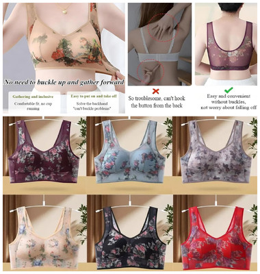 Ellebloom Cooling Bralette BH Ice Silk Spitze Pull On ohne Bügel bequem Sport