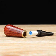 Cigar Mouthpiece Tip Holder B Tpye 9mm Active Charcoal Pipe Filter 46Ring Gift