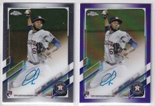 Enoli Paredes RC AUTO LOT - 2021 Topps Chrome Rookie + Purple Refractors /250