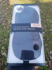 Kitsch The Lavender Weighted Satin Eye Mask - BLACK - Luxury Sleep Travel + Home