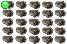 25x RG6 RG6/U F-Type Hex Crimp On Connector RF Coax Cable Adapter TV Satellite