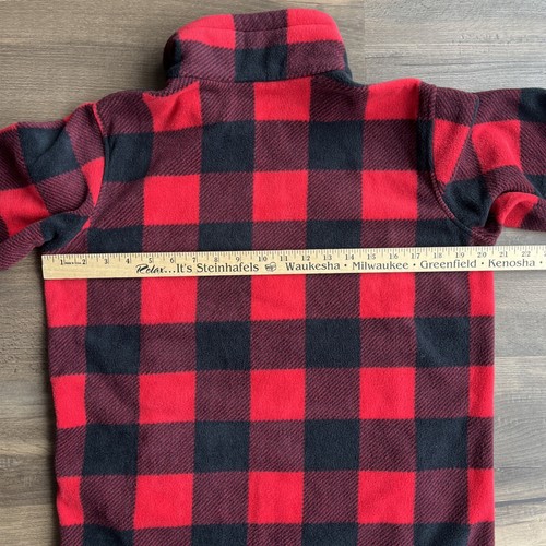 Columbia Boy’s Red Plaid Fleece Jacket XL (18-20) Zipper Pockets New - Picture 9 of 16