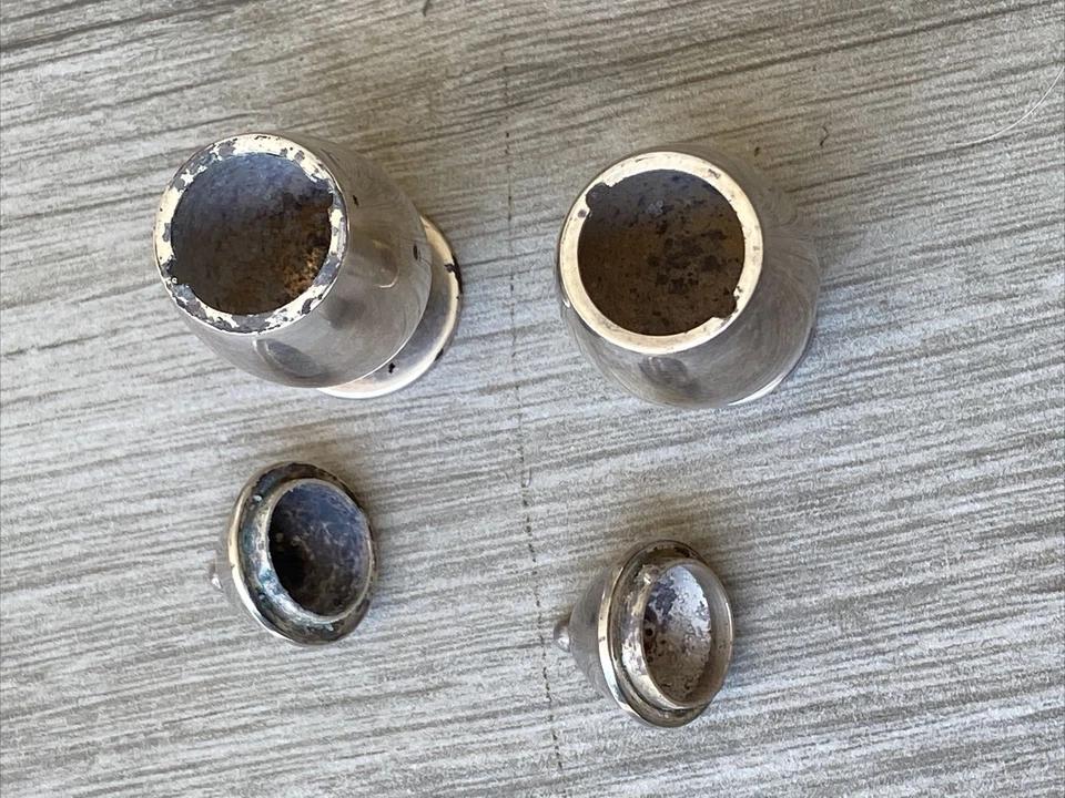 Salero y pimentero Georg Jensen Dinamarca plata esterlina cactus 629B Foto 3 de 4