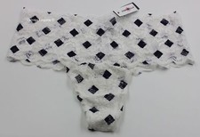 NWT COSABELLA NEVEP0343B "Never Say Never" Stretch Lace Thong White / Blue Italy