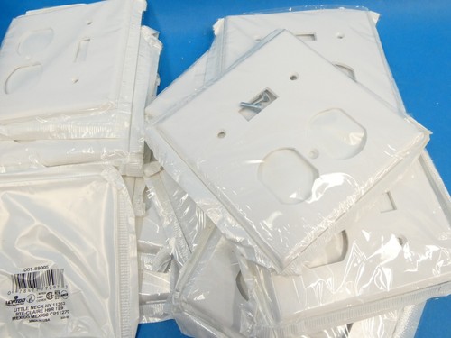 Lot 23 Plastic Leviton 77297 White 88005 Outlet and Light Switch Covers - Picture 4 of 5