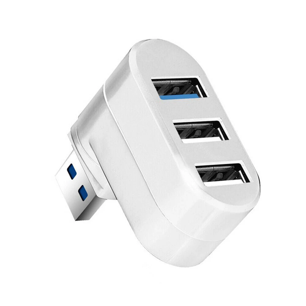 4-Port Rotatable USB 2.0 Hub with Multi-Splitter Function
