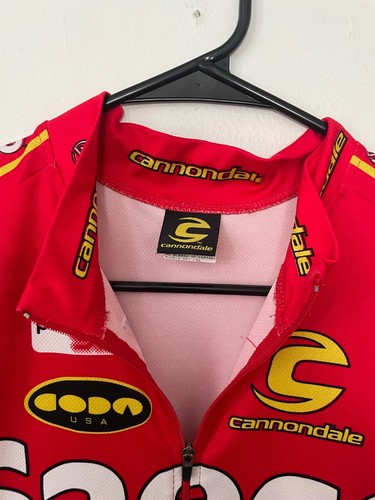Vintage Cannondale Saeco Cycling Vest Men's XL Lightweight 3/4 ZIp - Picture 2 of 7