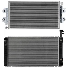 Aluminum Radiator & AC Condenser Cooling Kit For 2004-2014 GMC Savana 1500 Chevy