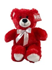 RUSS Kelly Toys Plush Teddy Bear 15" Ultra Soft Red w/ Bow Stuffed Animal NWT