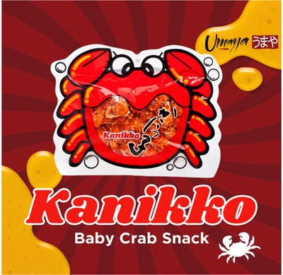 UMAYA Okabe Kanikko - Crunchy Japanese Baby Crabs Snack, Sweet