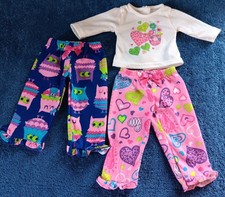 Fits American Girl 18" Doll Dollie  Me 3 p Lot Pajamas PJ Owl Floral Clothes EU