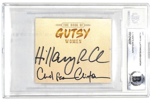Cut Hillary Clinton Chelsea Clinton Auto BGS Authentic Auto