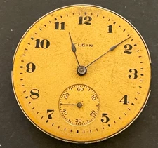 Antique 1905 Elgin Grade 318 Pocket Watch Movement Parts/Repair 0s 15j USA