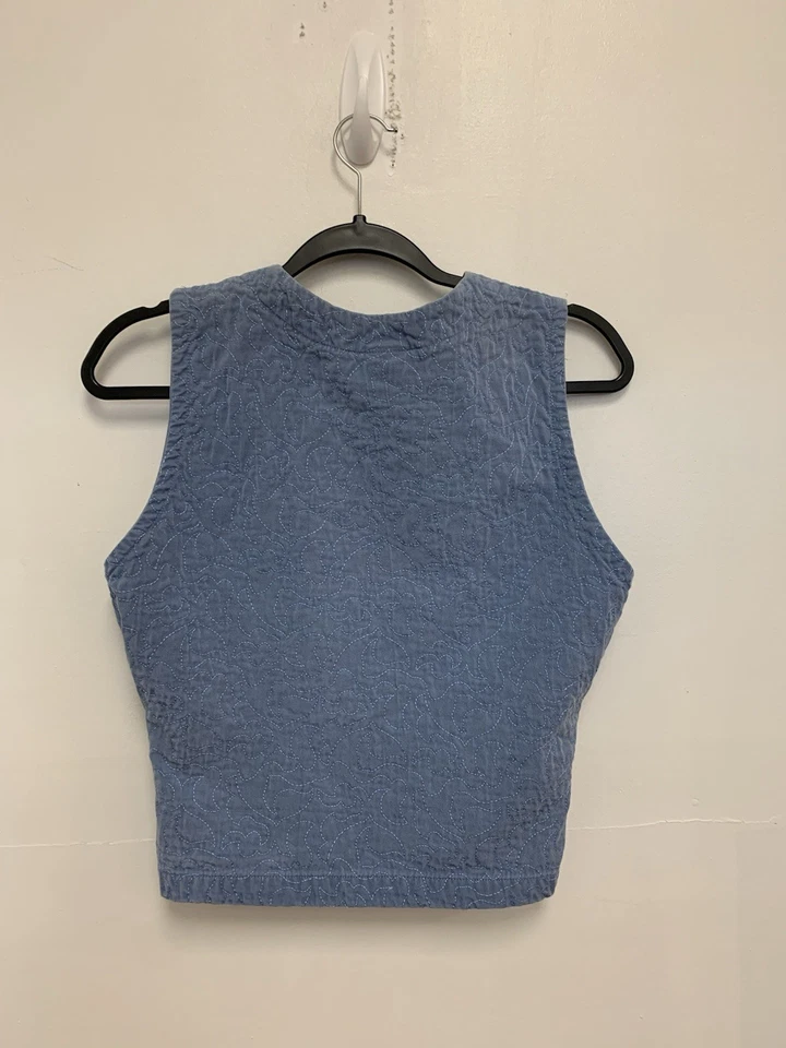 Vintage Orvis Blue Stitched Vest Size Large - Image 4 of 4