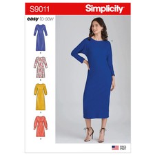 SIMPLICITY Sewing Pattern 9011 Misses Womens Pull-Over Dresses  Size 6-14