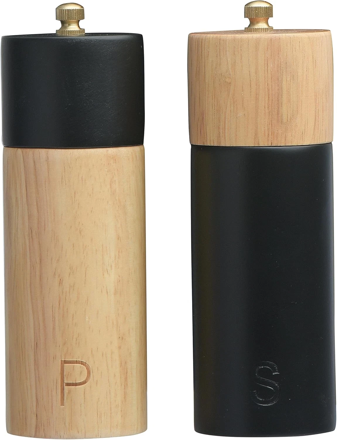 Two-Tone Rubber Sakt and Pepper Mills