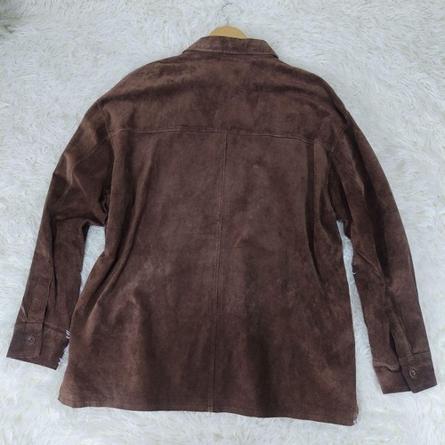 Barneys New York Brown Suede Leather Jacket Large XL Fit - Picture 3 of 12
