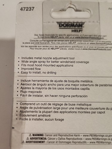 Dorman 47237 Wide Angle Washer Nozzle Kit - Picture 10 of 12
