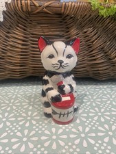 Lorna Bailey Cat Figure 'Tucker (Tuna) The Cat', 12.5cm Tall, Collectable Signed