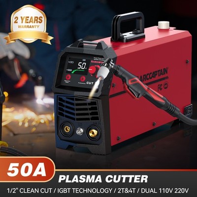 Plasma Cutter 50Amp 110V/220V Dual Voltage 1/2'' Cut Portable IGBT Welder Machine