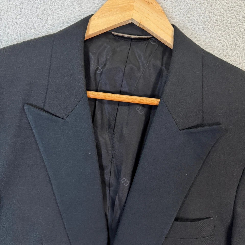 De Colección Christian Dior Monsieur Negro Lana Esmoquin Chaqueta Para Hombres 40R Traje Blazer Preppy Foto 2 de 4